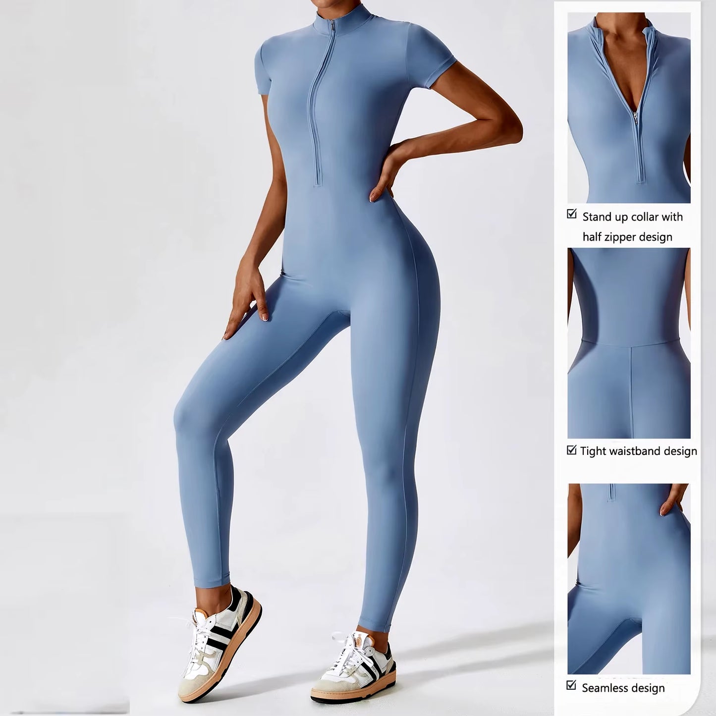 Cozy Women's One-Piece Yoga Jumpsuit - Warm Long-Sleeved Ski Bodysuit for Ultimate Comfort and Flexibility